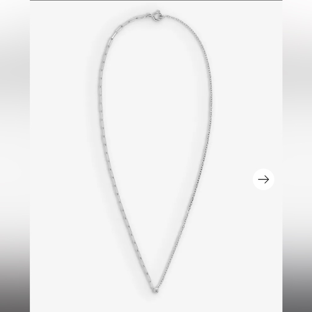 Yvonne Leon 18ct white-gold and 0.10ct brilliant-cut diamond necklace